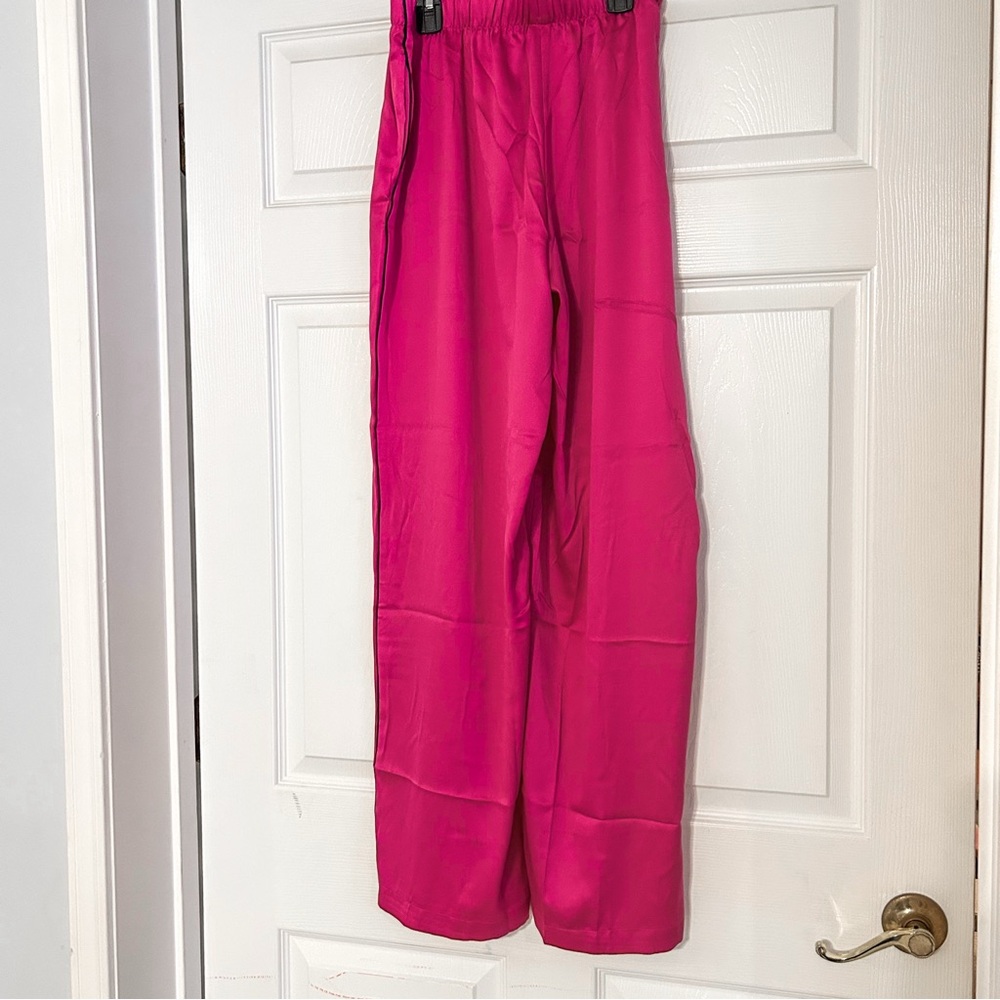 Victoria's Secret Fuchsia Satin Pajama Set - Picture 8 of 8